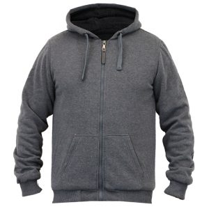 Men’s Full Zip Hooded Sweatshirt – Cotton Fleece Winter Jacket with Windproof & Breathable Regular Fit Design