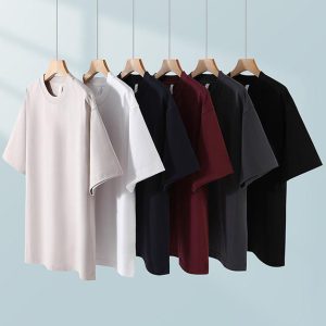 Heavyweight 380 Blank T-Shirt – 100% Cotton O-Neck Seamless Custom Print Tee (6 Colors)