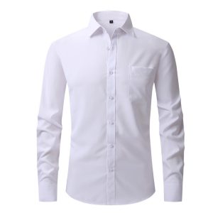 Premium Bamboo Fiber Formal Office Shirt for Men – Breathable Business Dress Shirt
