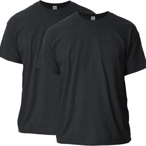 Wholesale Pack of 2 Custom Your Brand Logo 100% Cotton Tshirt Blank Short Sleeved Men T Shirt Plain Casual Men's T-shirts